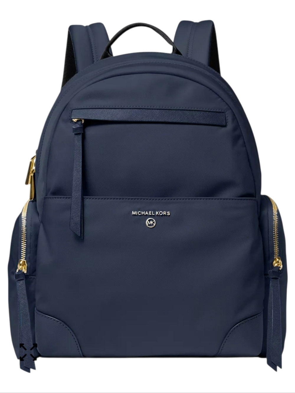 Michael Kors Navy Nylon Backpack with Gold Hardware